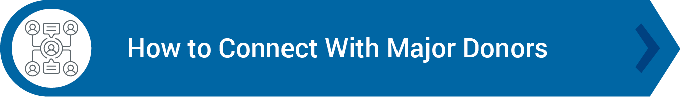 Nurture relationships with major donors to retain their support. 