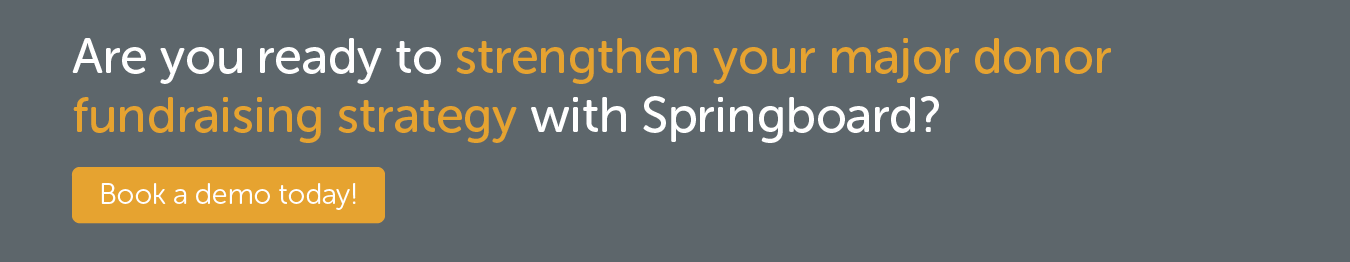 Springboard is the best software to boost your major donor fundraising strategy. 