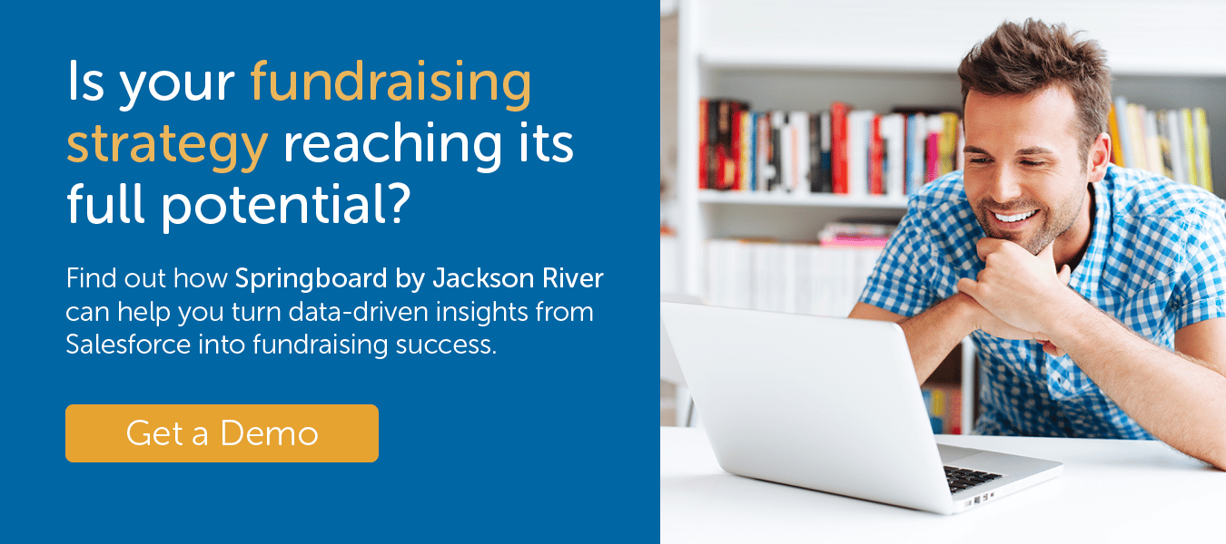 Book a demo with Springboard today to try out their Salesforce peer-to-peer fundraising tools.