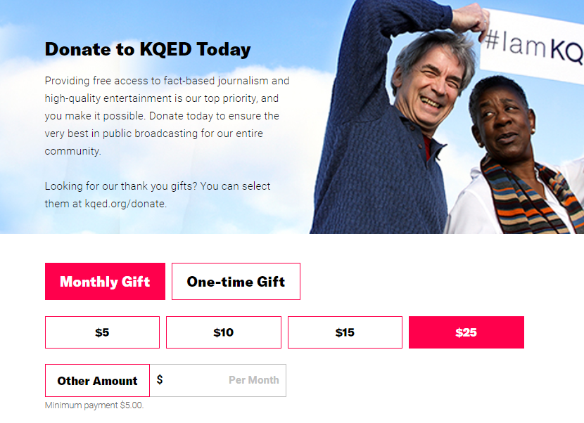 KQED Springboard Donation Form