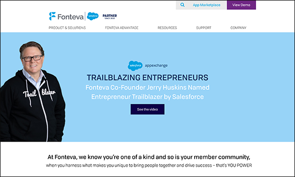 Fonteva Events is a Salesforce donation app that helps organizations and associations organize in-person, hybrid, and virtual fundraising events.