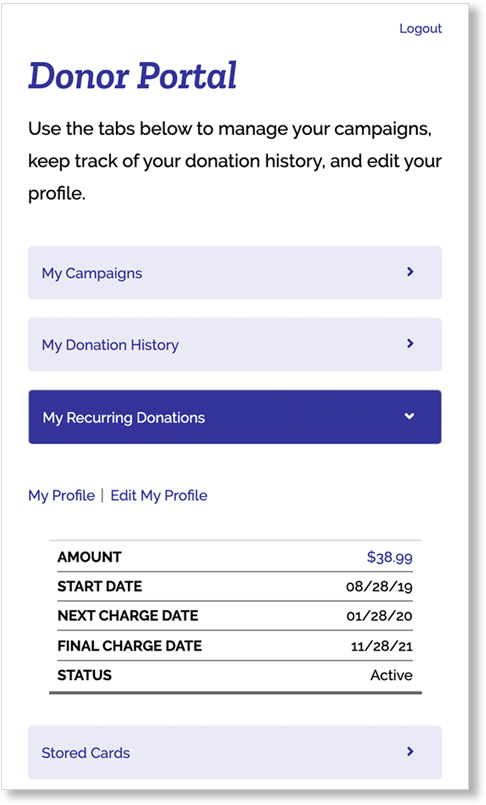 Donor Portal